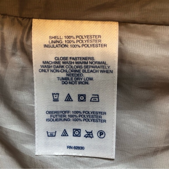 Lands End Pewter Long Sleeve Lightweight Quilted Zip Front Jacket Size L/P 14-16 - Picture 7 of 7